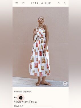 Petal + Pup Madi halter maxi dress. NWT